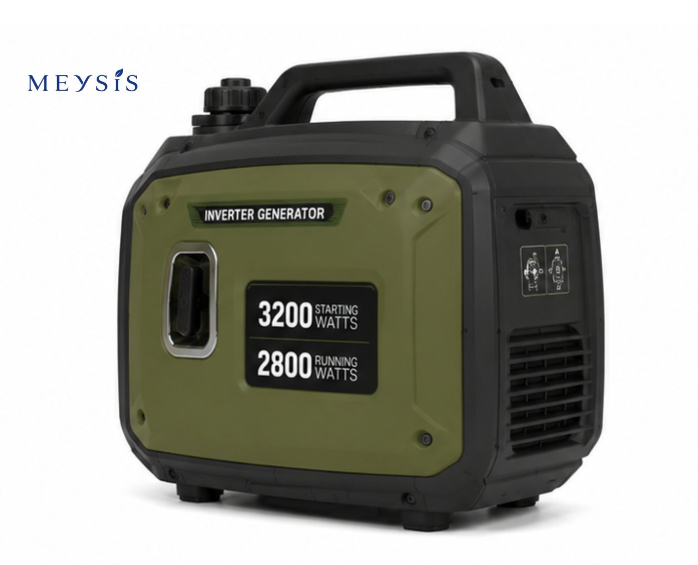 p10 i3_logo Meysis 3200W Quiet Inverter Generator – 2800W Rated Portable Power Generator - Image 1