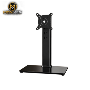 Monivex Desktop Monitor Stand – Black Adjustable Display Mount Holder