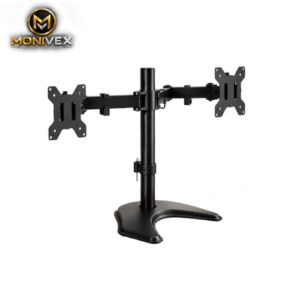 Product Title: Monivex Dual Monitor Stand – Black Adjustable Dual Display Mount Holder